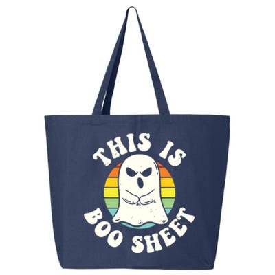 This Is Boo Sheet Ghost Retro Halloween Costume 25L Jumbo Tote