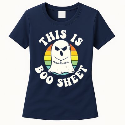 This Is Boo Sheet Ghost Retro Halloween Costume Women's T-Shirt