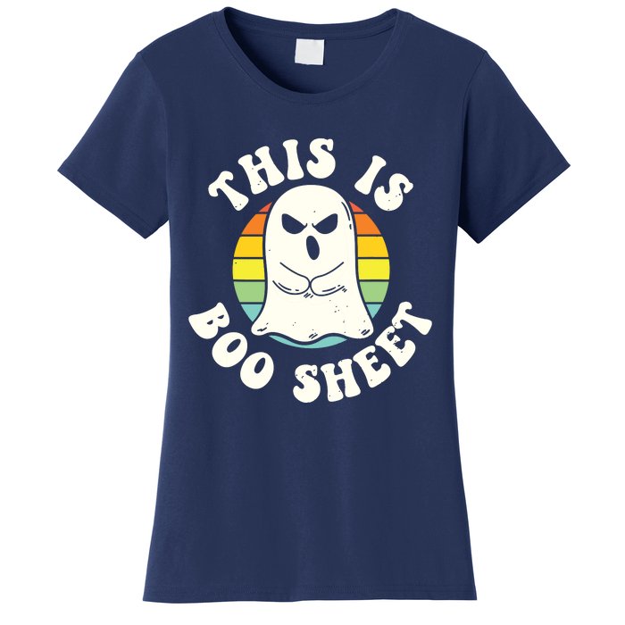 This Is Boo Sheet Ghost Retro Halloween Costume Women's T-Shirt