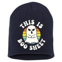 This Is Boo Sheet Ghost Retro Halloween Costume Short Acrylic Beanie