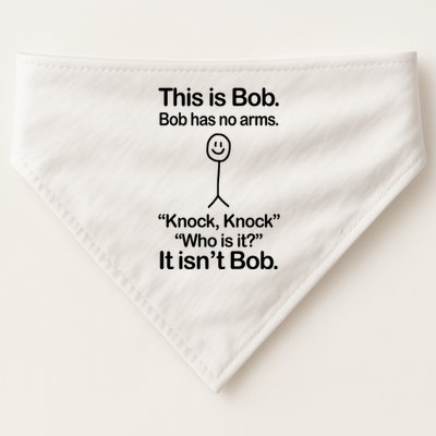 This Is Bob Bob Has No Arms Sarcastic Funny USA-Made Doggie Bandana