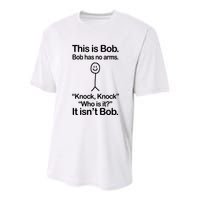 This Is Bob Bob Has No Arms Sarcastic Funny Youth Performance Sprint T-Shirt