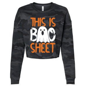 This Is Boo Sheet Funny Halloween Ghost Gift Cropped Pullover Crew