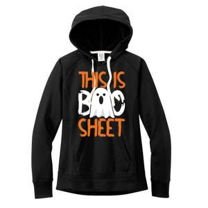 This Is Boo Sheet Funny Halloween Ghost Gift Women's Fleece Hoodie