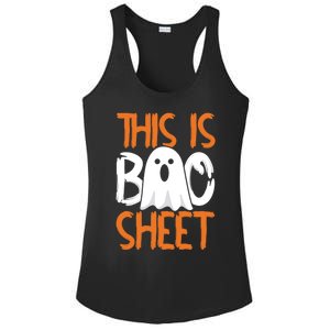 This Is Boo Sheet Funny Halloween Ghost Gift Ladies PosiCharge Competitor Racerback Tank