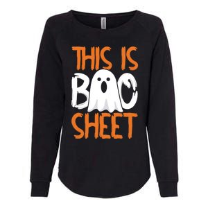 This Is Boo Sheet Funny Halloween Ghost Gift Womens California Wash Sweatshirt