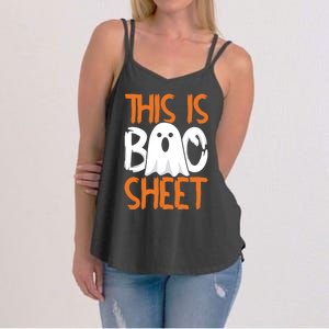 This Is Boo Sheet Funny Halloween Ghost Gift Women's Strappy Tank