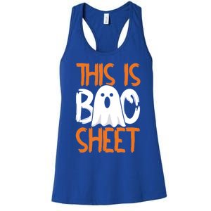 This Is Boo Sheet Funny Halloween Ghost Gift Women's Racerback Tank