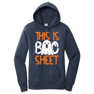 This Is Boo Sheet Funny Halloween Ghost Gift Women's Pullover Hoodie