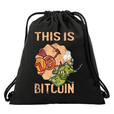 This Is Bitcoin Funny Drawstring Bag