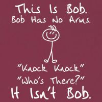 This Is Bob He Has No Arms Funny Knock Jokes Sarcastic 16oz Travel Tumbler