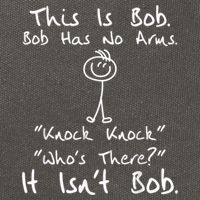 This Is Bob He Has No Arms Funny Knock Jokes Sarcastic Cotton Canvas Backpack