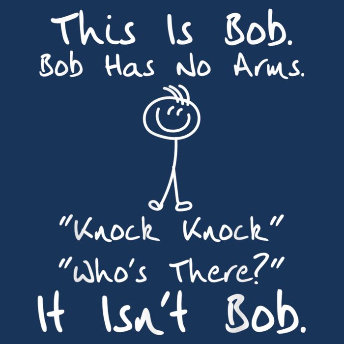 This Is Bob He Has No Arms Funny Knock Jokes Sarcastic Infant Baby Jersey Bodysuit