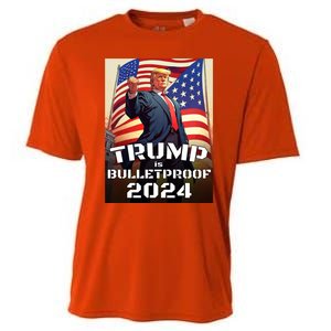 Trump Is Bulletproof Fight! Fight! Fight! 2024 Cute Gift Cooling Performance Crew T-Shirt