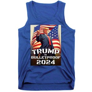 Trump Is Bulletproof Fight! Fight! Fight! 2024 Cute Gift Tank Top