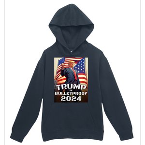 Trump Is Bulletproof Fight! Fight! Fight! 2024 Cute Gift Urban Pullover Hoodie