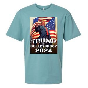 Trump Is Bulletproof Fight! Fight! Fight! 2024 Cute Gift Sueded Cloud Jersey T-Shirt