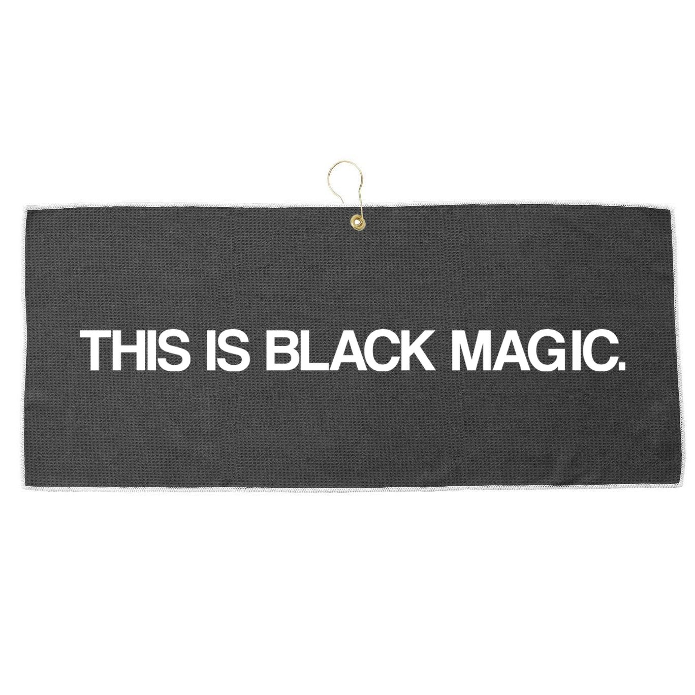 This Is Black Magic Large Microfiber Waffle Golf Towel