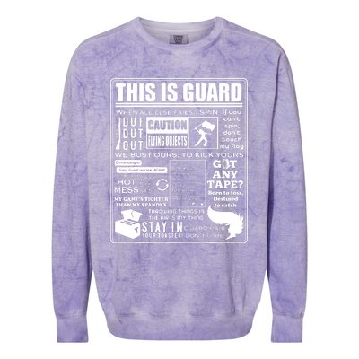 This Is Color Guard Funny Color Guard Sayings And Memes Colorblast Crewneck Sweatshirt