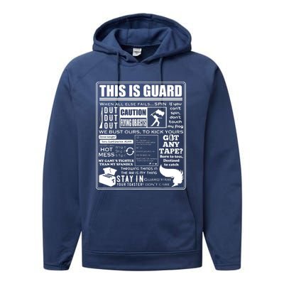 This Is Color Guard Funny Color Guard Sayings And Memes Performance Fleece Hoodie