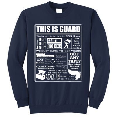 This Is Color Guard Funny Color Guard Sayings And Memes Tall Sweatshirt