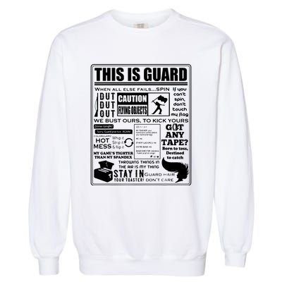 This Is Color Guard Funny Color Guard Sayings And Memes Garment-Dyed Sweatshirt