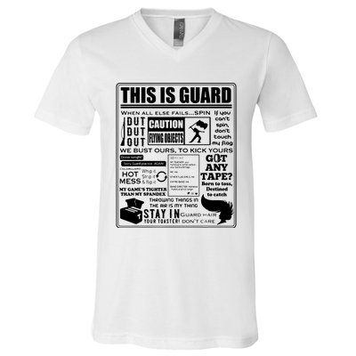 This Is Color Guard Funny Color Guard Sayings And Memes V-Neck T-Shirt