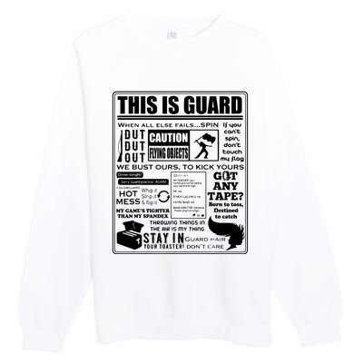 This Is Color Guard Funny Color Guard Sayings And Memes Premium Crewneck Sweatshirt