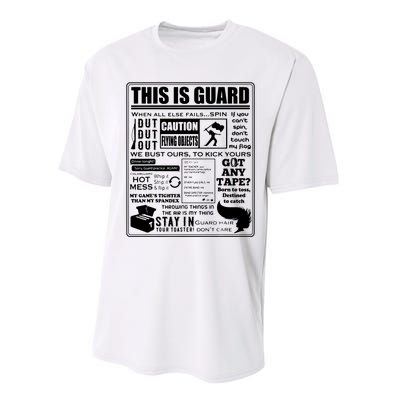 This Is Color Guard Funny Color Guard Sayings And Memes Performance Sprint T-Shirt