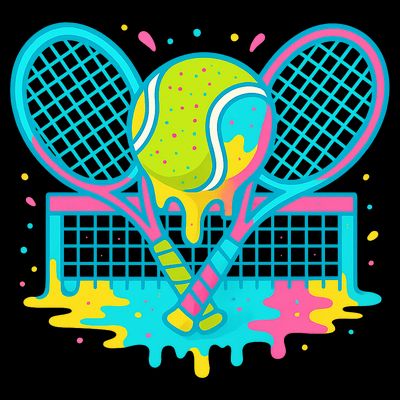 Tennis Ice Cream Drip T-Shirt