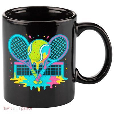 Tennis Ice Cream Drip 11oz C Handle Ceramic Mug
