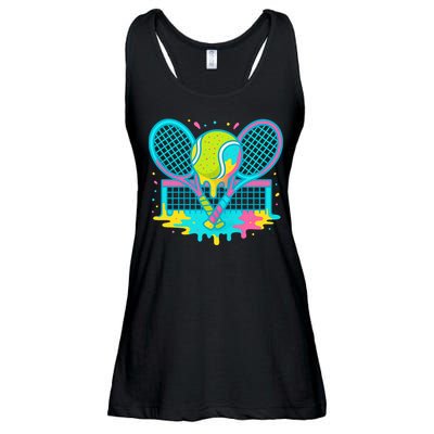 Tennis Ice Cream Drip Ladies Essential Flowy Tank
