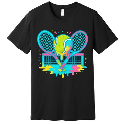 Tennis Ice Cream Drip Premium T-Shirt