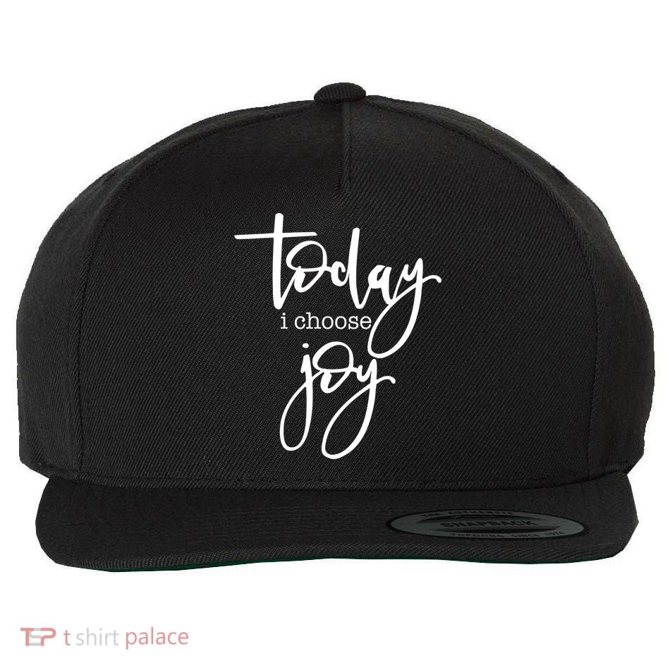 Today I Choose Joy Gift Uplifting Positive Slogan Gift Wool Snapback Cap