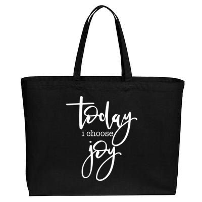 Today I Choose Joy Gift Uplifting Positive Slogan Gift Cotton Canvas Jumbo Tote