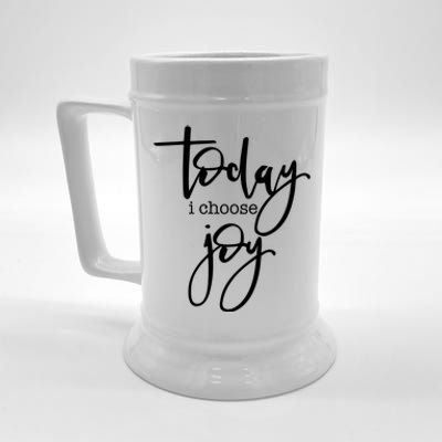 Today I Choose Joy Gift Uplifting Positive Slogan Gift Beer Stein