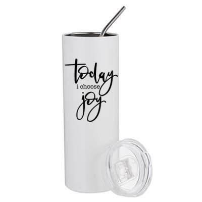 Today I Choose Joy Gift Uplifting Positive Slogan Gift Stainless Steel Tumbler