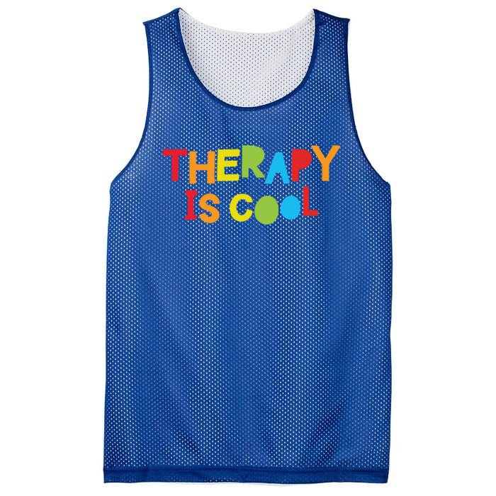 Therapy Is Cool Therapist Tal Health Matters Therapy Crew Gift Mesh Reversible Basketball Jersey Tank