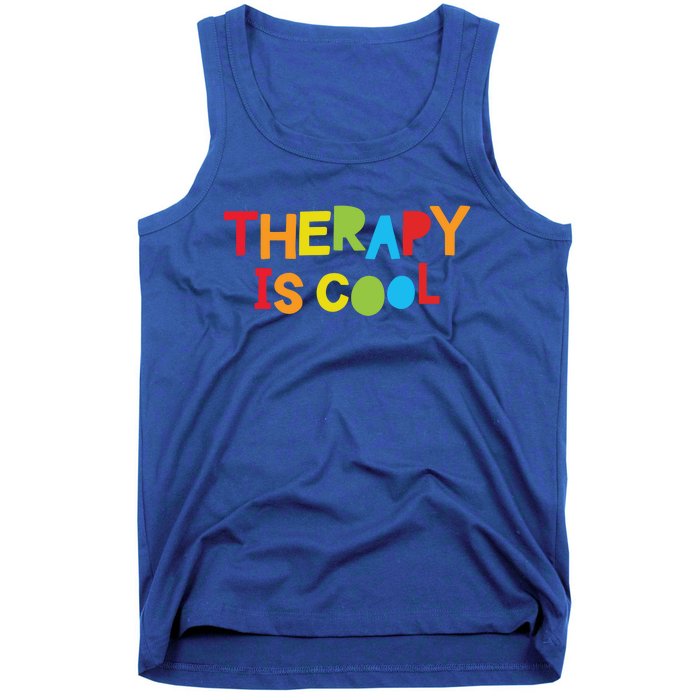 Therapy Is Cool Therapist Tal Health Matters Therapy Crew Gift Tank Top