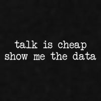 Talk Is Cheap Show Me The Data Funny Data Scientist Analysts Ladies PosiCharge Tri-Blend Wicking Tank