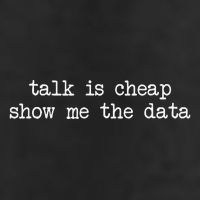 Talk Is Cheap Show Me The Data Funny Data Scientist Analysts 7 Panel Mesh Trucker Snapback Hat