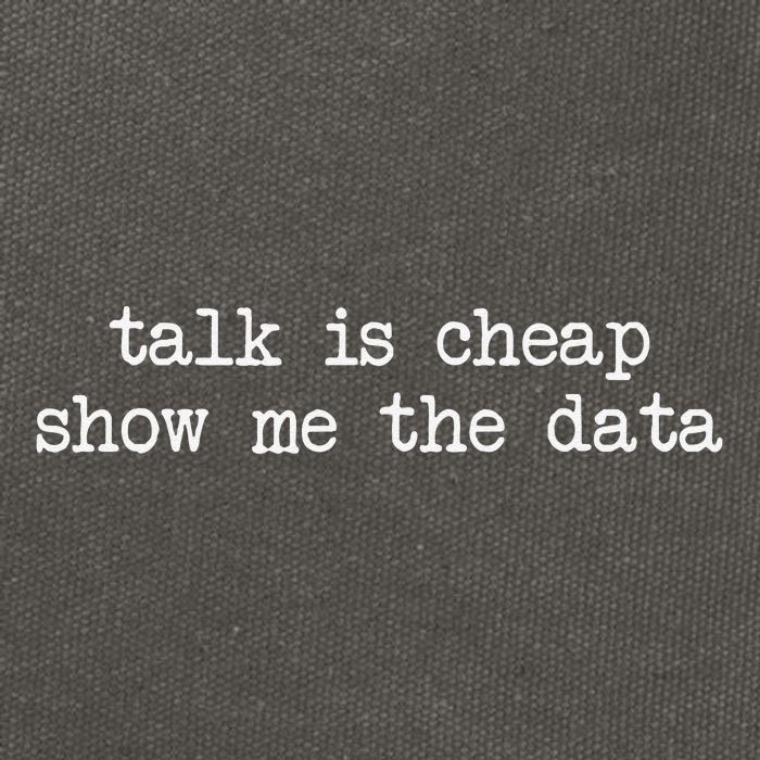 Talk Is Cheap Show Me The Data Funny Data Scientist Analysts Cotton Canvas Backpack