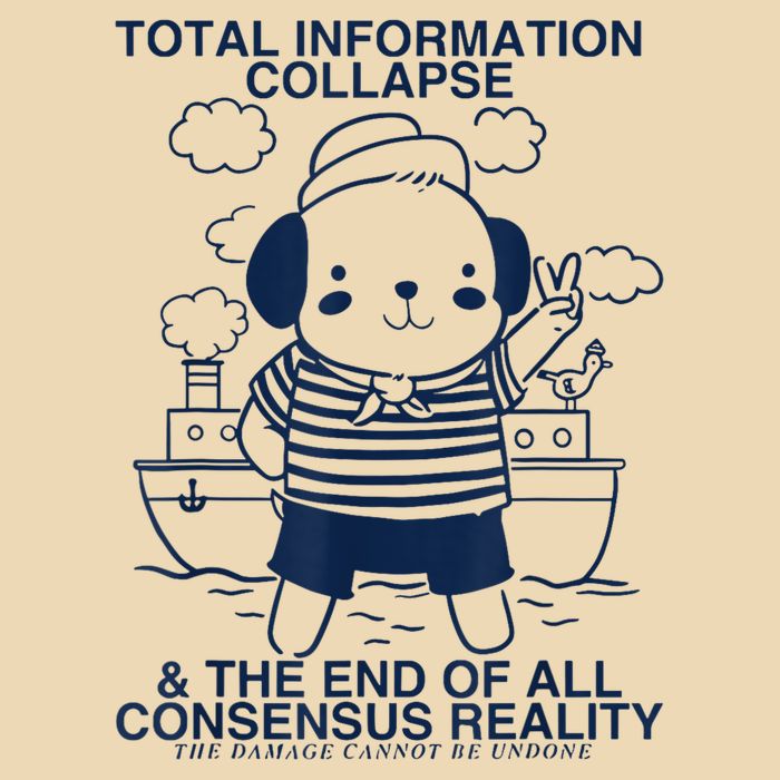Total Information Collapse And The End Of All Consensus Rea Drawstring Bag