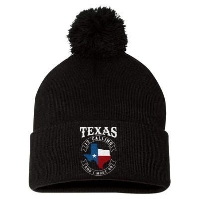 Texas Is Calling And I Must Go Texas Pom Pom 12in Knit Beanie