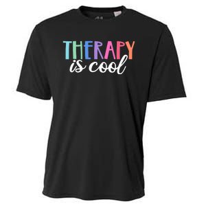 Therapy Is Cool Self Care Mental Health Matters Awareness Cooling Performance Crew T-Shirt