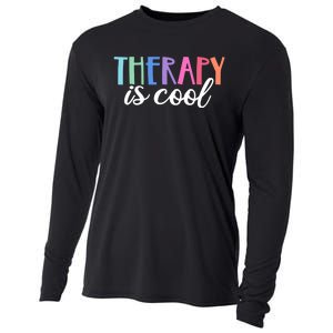 Therapy Is Cool Self Care Mental Health Matters Awareness Cooling Performance Long Sleeve Crew