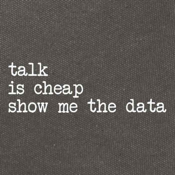 Talk Is Cheap Show Me The Data Funny Data Scientist Analysts Cotton Canvas Backpack