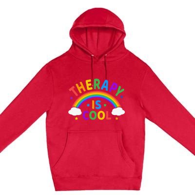 Therapy Is Cool ! End the Stigma Mental Health Awareness Premium Pullover Hoodie