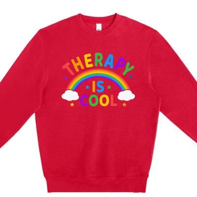 Therapy Is Cool ! End the Stigma Mental Health Awareness Premium Crewneck Sweatshirt