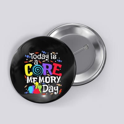 Today Is @ Core Memory Day Funny Emotions Out Funny Gift Button